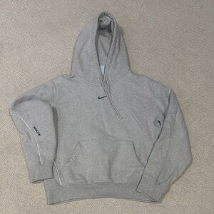 Nike Nocta Men's Gray Hoodie with Black Logo
